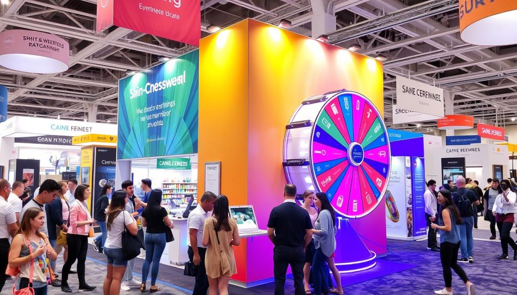 Trade show booth attractions optimization