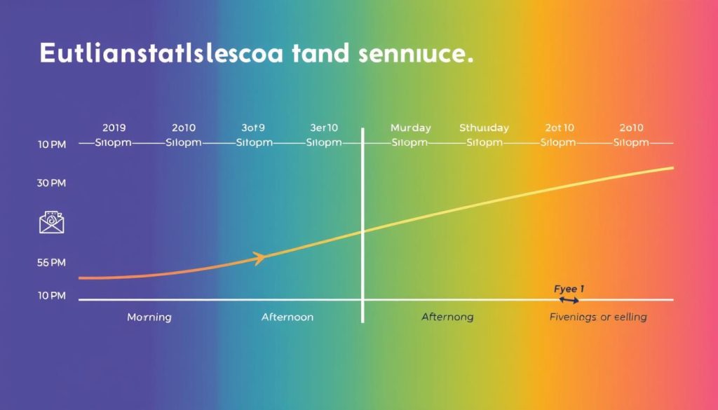 email timing chart